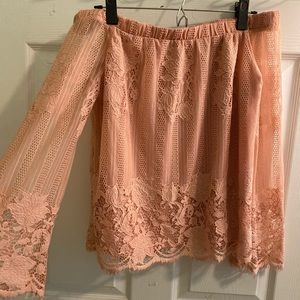 Off the shoulder lace top